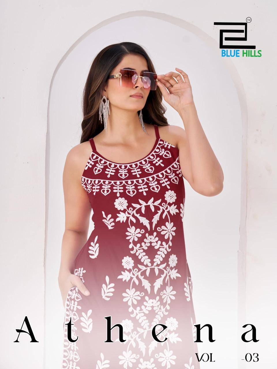 Blue hills athena vol 3 Wholesale kurtis in Ahmedabad